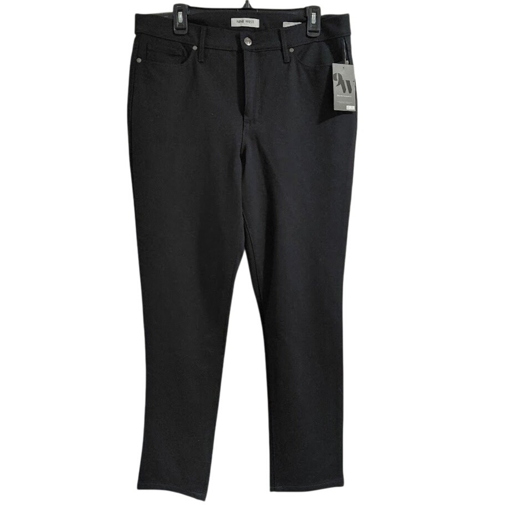 Nine West Cigarette High Rise Skinny Jeans Womens 16 Black High Waisted Pants